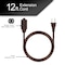 Ge Extension Cord, Indoor, 3 Outlets, Brown, 12 ft 51952 - alternate 4